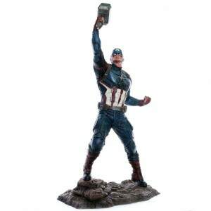 Estátua CAPITÃO AMÉRICA COM MJOLNIR - Marvel Gallery - Vinga..